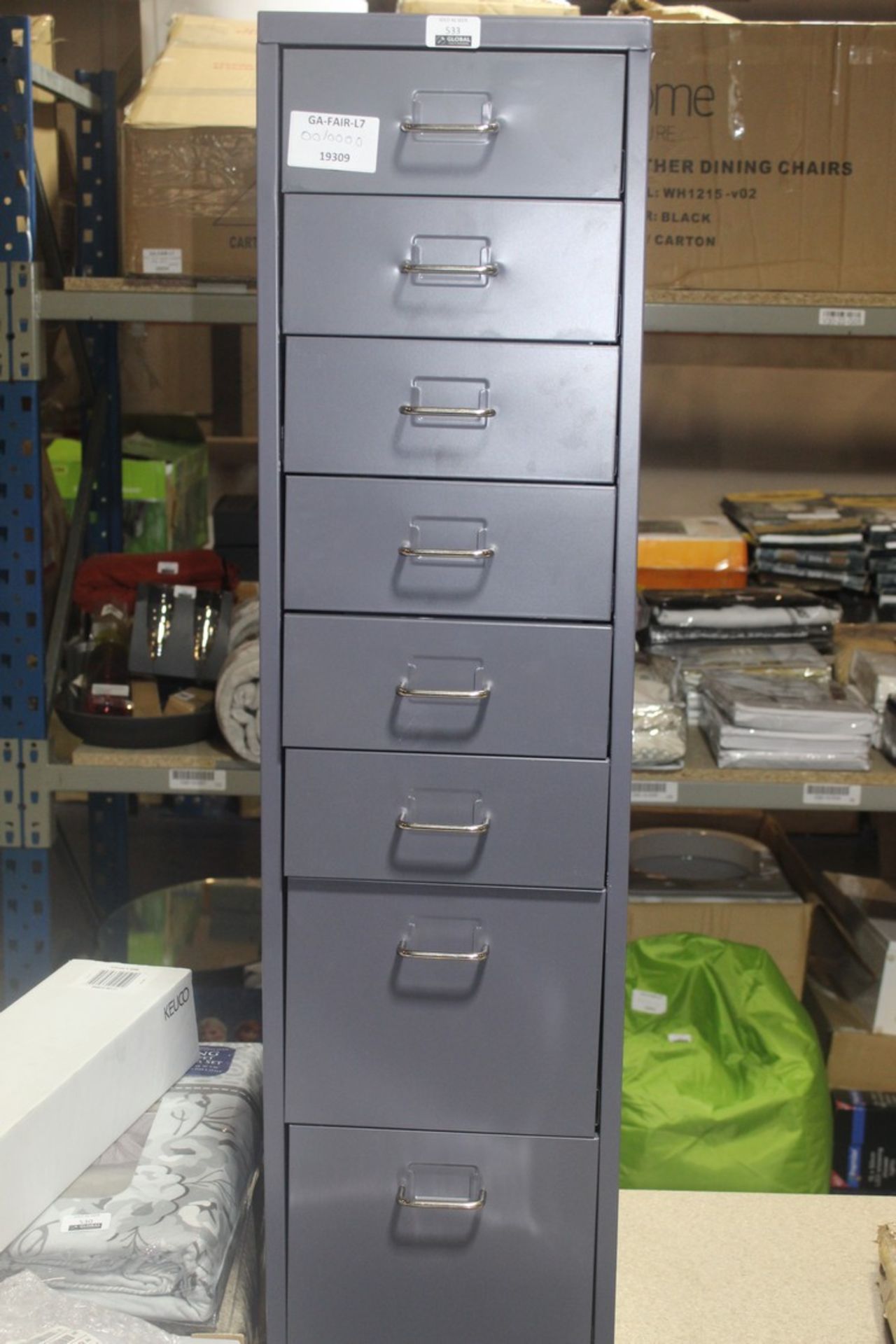 8 Drawer Metal A4 Filing Cabinet RRP £100 (19309)