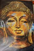 Large Buddha Canvas Wall Art Picture RRP £55 (18415) (Pictures Are For Illustration Purposes