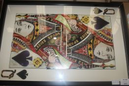 3D Collage The Queen Of Spades Wall Art Picture (In Need Of Attention) RRP £90 (18415) (Pictures Are