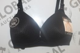 Lot To Contain 3 Packs Of 6 Black Hana 2842 Ladies Bra's Sizes To Include 38C , 40C , 42C , 44C, 46C