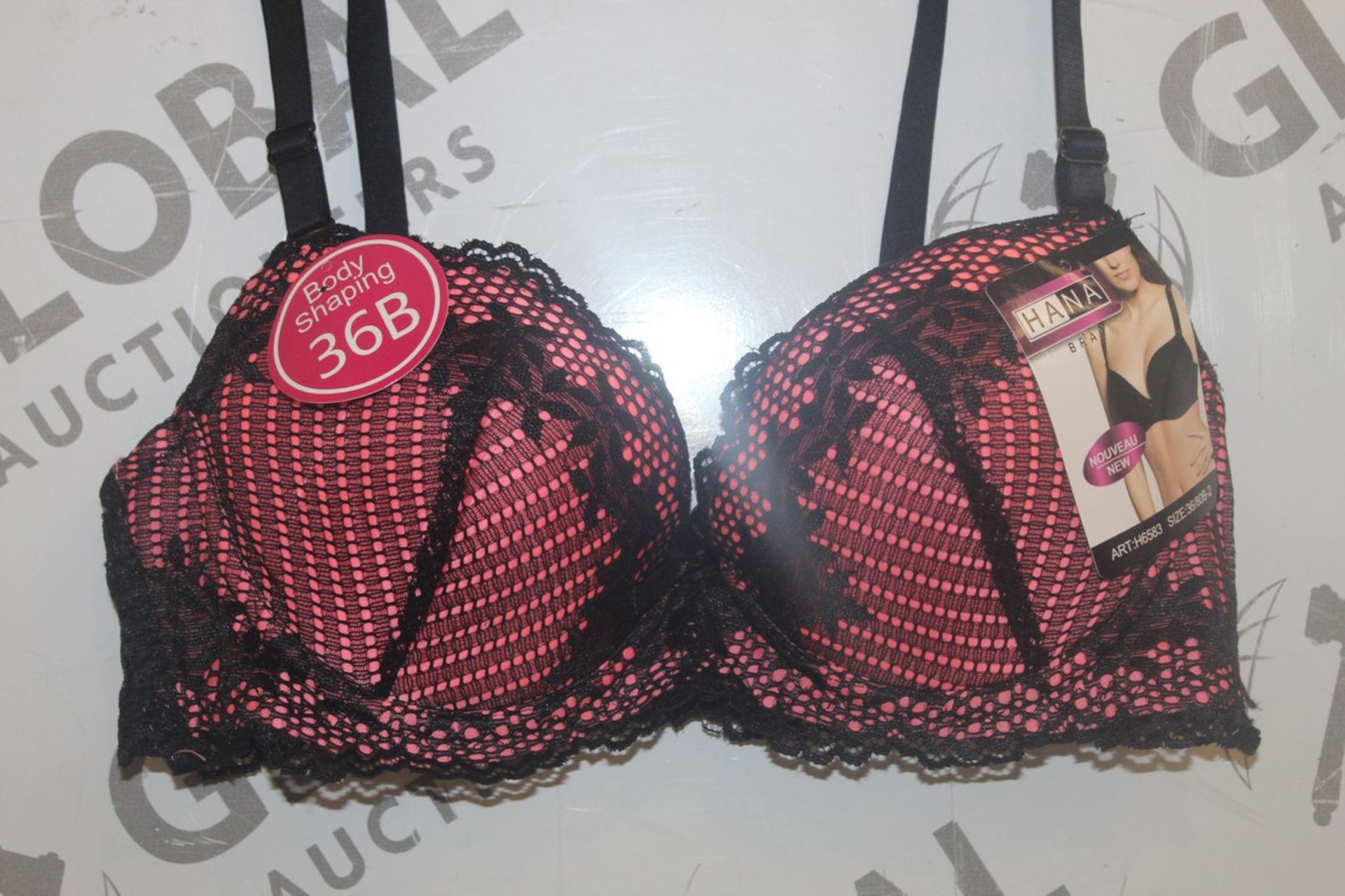 Lot To Contain 3 Packs Of 6 Light Pink Hana H6583 Ladies Bra's Sizes To Include 38B , 40 B , 42B , - Image 2 of 2