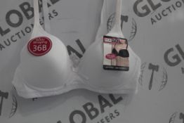 Lot To Contain 3 Packs Of 6 White Hana 2704 Ladies Bra's Sizes To Include 36B , 38B , 40B , 42B ,