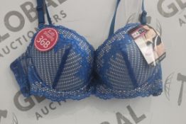 Lot To Contain 3 Packs Of 6 Blue Hana H6583 Ladies Bra's Sizes To Include 38B , 40 B , 42B , 44B ,