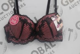Lot To Contain 3 Packs Of 6 Bright Pink Hana H6583 Ladies Bra's Sizes To Include 38B , 40 B ,
