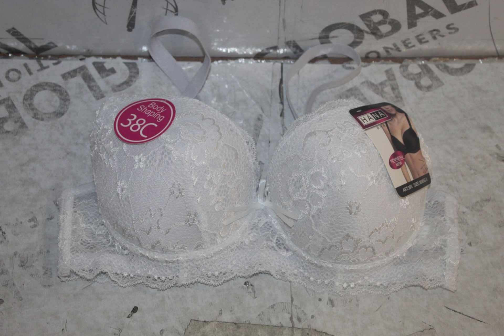 Lot To Contain 3 Packs Of 6 White Hana 393 Ladies Bra's Sizes To Include 38C , 40C, 42C, 44C, 46C,