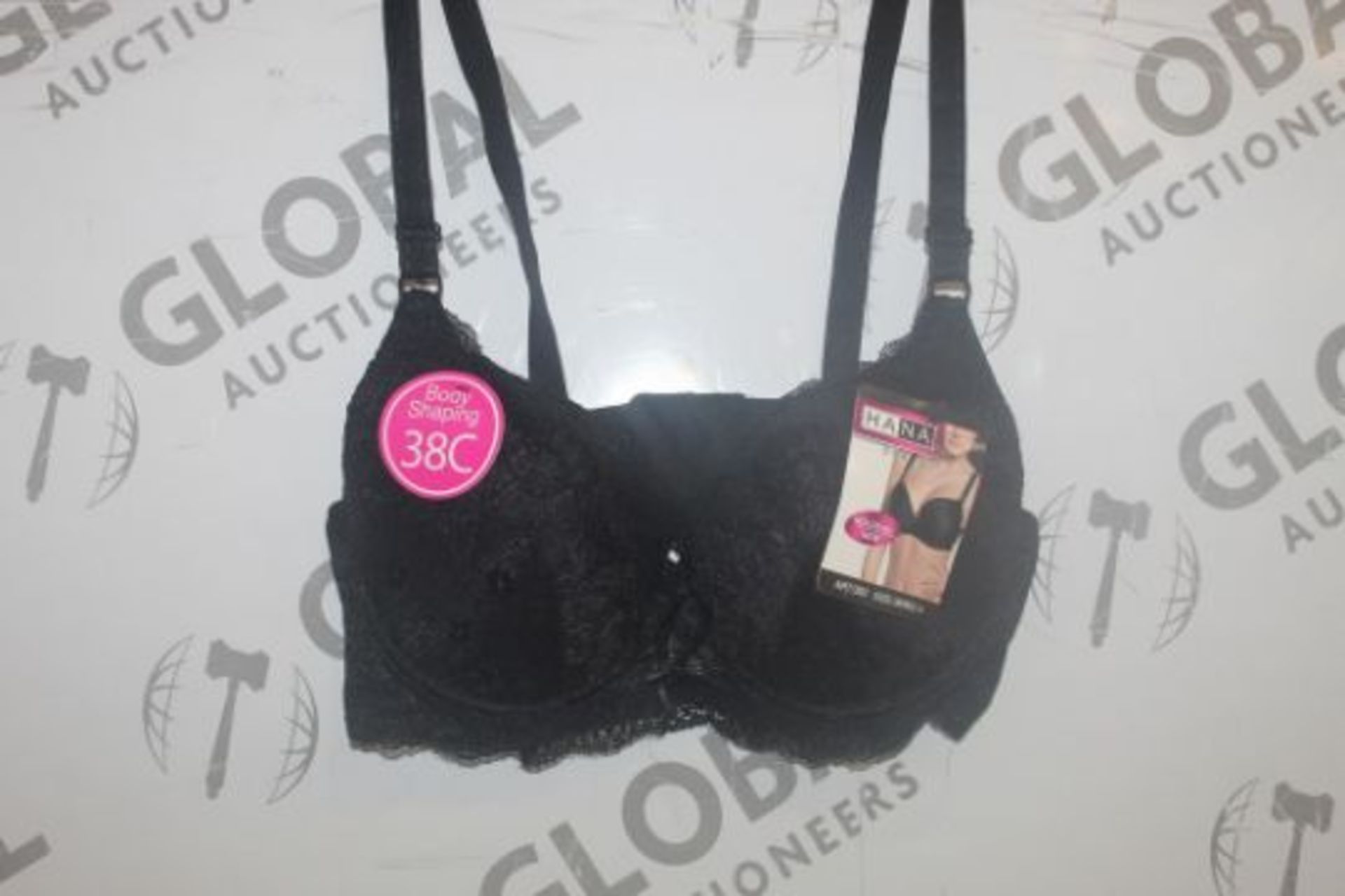 Lot To Contain 3 Packs Of 6 Black Hana 393 Ladies Bra's Sizes To Include 38C , 40C, 42C, 44C, 46C,