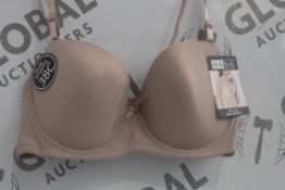 Lot To Contain 3 Packs Of 6 Beige Hana 2704 Ladies Bra's Sizes To Include 36B , 38B , 40B , 42B ,