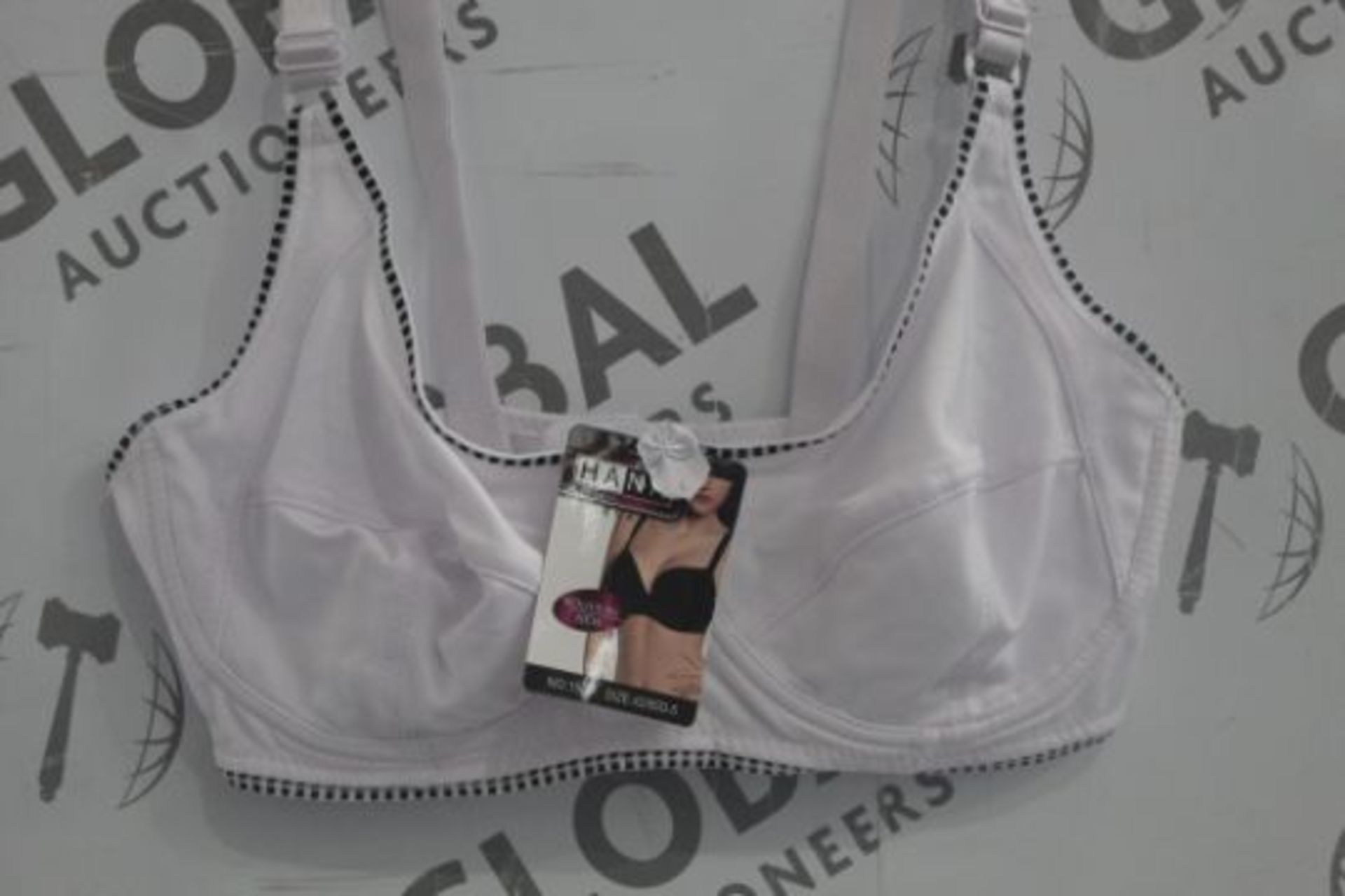 Lot To Contain 3 Packs Of 12 White Hana 1508 Ladies Bra's Sizes To Include 42D , 44D , 46D , 48D ,