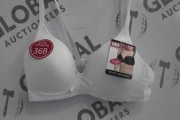 Lot To Contain 3 Packs Of 6 White Hana 2704 Ladies Bra's Sizes To Include 36B , 38B , 40B , 42B ,