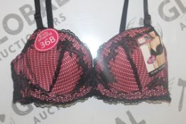 Lot To Contain 3 Packs Of 6 Bright Pink Hana H6583 Ladies Bra's Sizes To Include 38B , 40 B ,