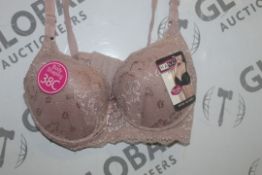 Lot To Contain 3 Packs Of 6 Beige Hana 393 Ladies Bra's Sizes To Include 38C , 40C, 42C, 44C, 46C,