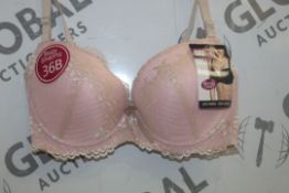Lot To Contain 3 Packs Of 6 Light Pink Hana H6583 Ladies Bra's Sizes To Include 38B , 40 B , 42B ,