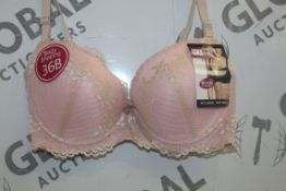 Lot To Contain 3 Packs Of 6 Light Pink Hana H6583 Ladies Bra's Sizes To Include 38B , 40 B , 42B ,