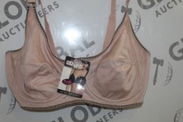 Lot To Contain 3 Packs Of 12 Beige Hana 1508 Ladies Bra's Sizes To Include 42D , 44D , 46D , 48D ,