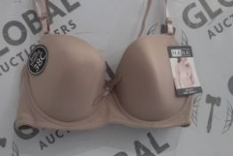 Lot To Contain 3 Packs Of 6 Beige Hana 2842 Ladies Bra's Sizes To Include 38C , 40C , 42C , 44C, 46C