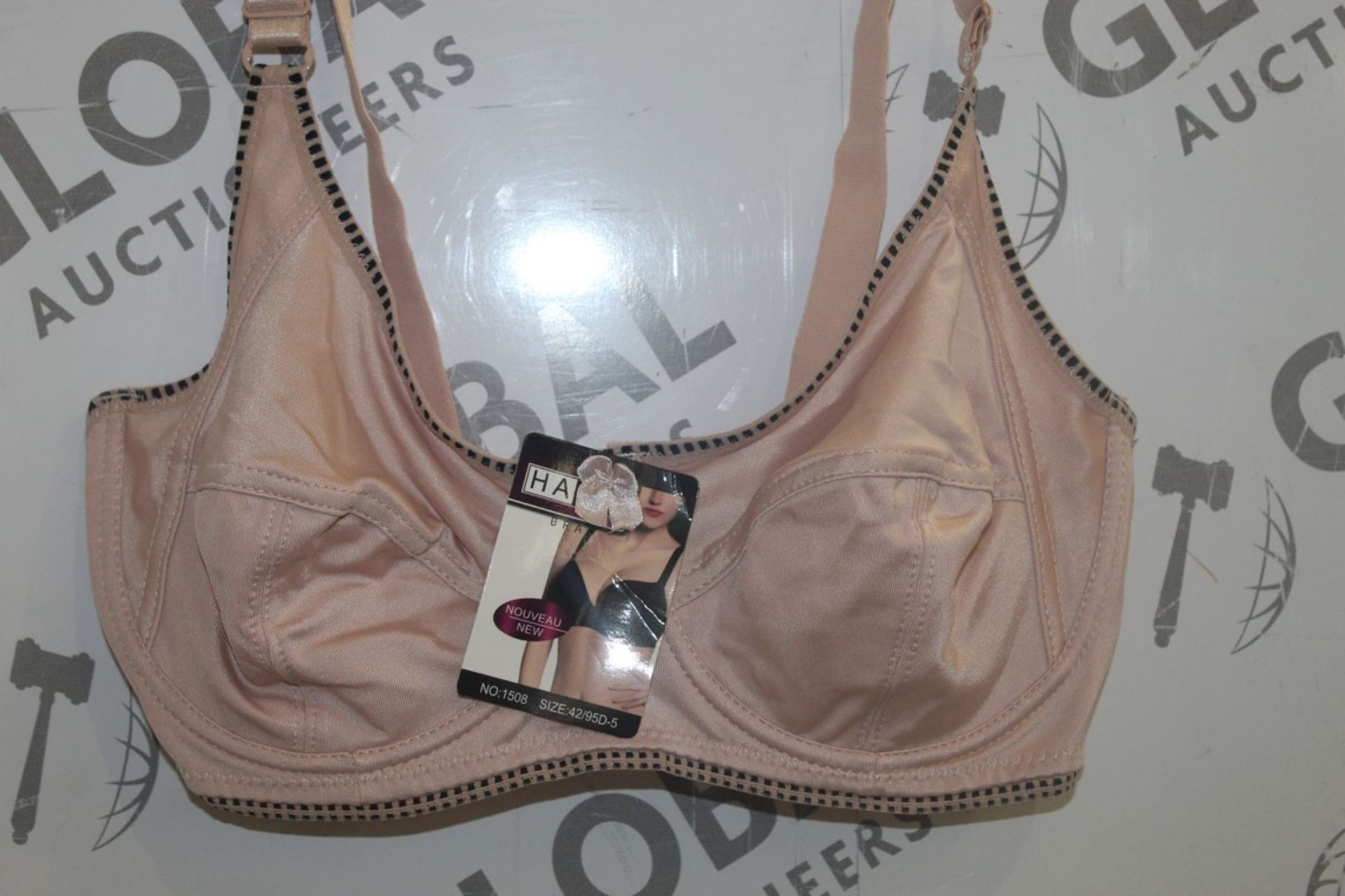 Lot To Contain 3 Packs Of 12 Beige Hana 1508 Ladies Bra's Sizes To Include 42D , 44D , 46D , 48D , - Image 3 of 3