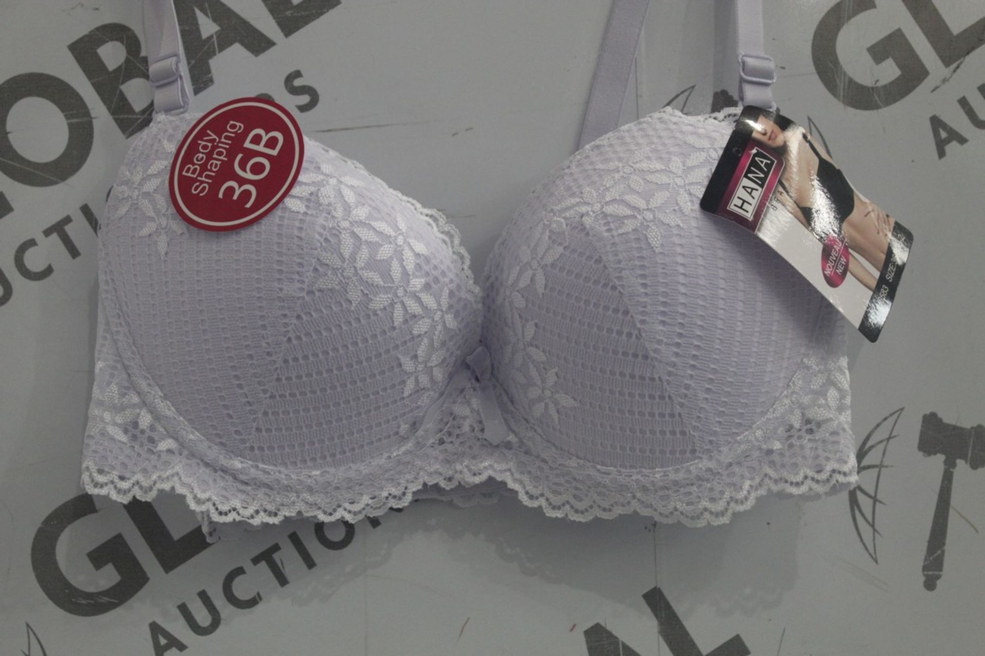 Lot To Contain 3 Packs Of 6 White Hana H6583 Ladies Bra's Sizes To Include 38B , 40 B , 42B ,