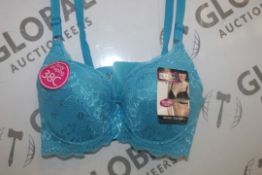 Lot To Contain 3 Packs Of 6 Light Blue Hana 393 Ladies Bra's Sizes To Include 38C , 40C, 42C, 44C,