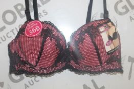 Lot To Contain 3 Packs Of 6 Bright Pink Hana H6583 Ladies Bra's Sizes To Include 38B , 40 B ,