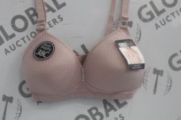 Lot To Contain 3 Packs Of 6 Beige Hana 2842 Ladies Bra's Sizes To Include 38C , 40C , 42C , 44C, 46C