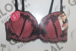 Lot To Contain 3 Packs Of 6 Bright Pink Hana H6583 Ladies Bra's Sizes To Include 38B , 40 B ,