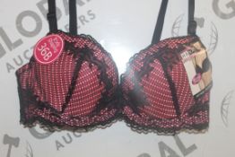 Lot To Contain 3 Packs Of 6 Bright Pink Hana H6583 Ladies Bra's Sizes To Include 38B , 40 B ,