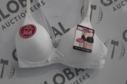 Lot To Contain 3 Packs Of 6 White Hana 2704 Ladies Bra's Sizes To Include 36B , 38B , 40B , 42B ,