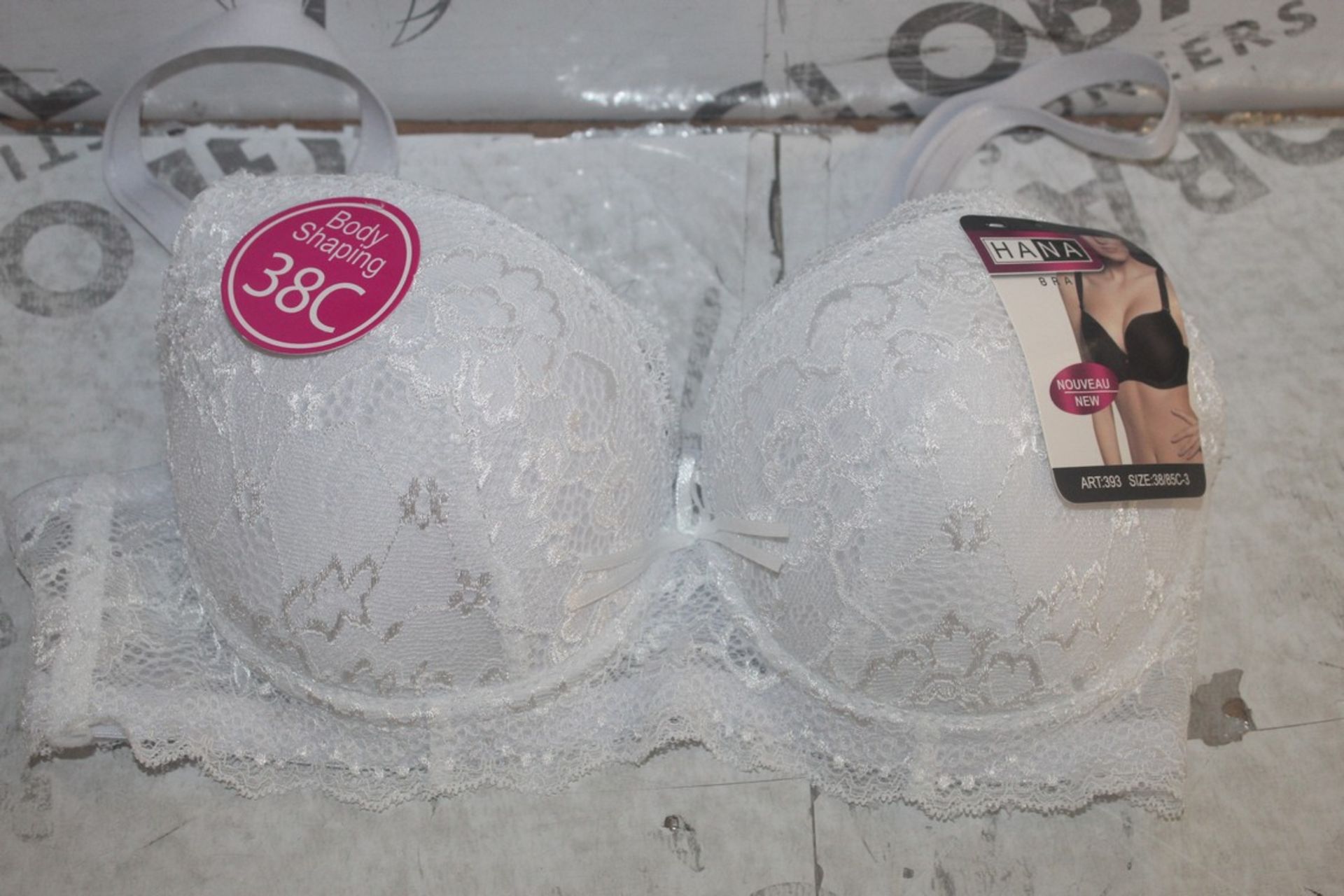 Lot To Contain 3 Packs Of 6 White Hana 393 Ladies Bra's Sizes To Include 38C , 40C, 42C, 44C, 46C,