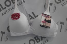 Lot To Contain 3 Packs Of 6 White Hana 2704 Ladies Bra's Sizes To Include 36B , 38B , 40B , 42B ,