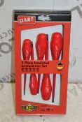 Lot to Contain 3 Brand New 5 Piece Insulated Screwdriver Sets RRP £90 (Appraisals Are Available Upon