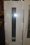 White With Glass Panel External Door RRP £200 (18008) (Appraisals Are Available Upon Request)(