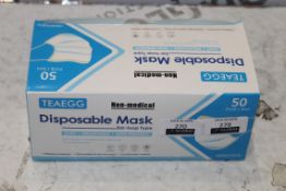 Box Of The T Egg Disposable Masks (Appraisals Are Available Upon Request) (Pictures Are For