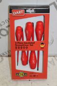 Lot to Contain 3 Brand New 5 Piece Insulated Screwdriver Sets RRP £90 (Appraisals Are Available Upon