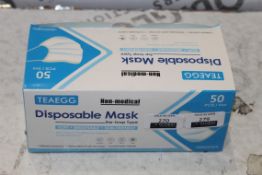 Box Of The T Egg Disposable Masks (Appraisals Are Available Upon Request) (Pictures Are For