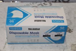 Box Of The T Egg Disposable Masks (Appraisals Are Available Upon Request) (Pictures Are For