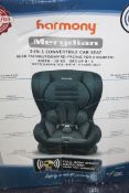 Boxed Harmony Merdian 2in1 Convertible Car Seat RRP £60 (Appraisals Are Available Upon Request)(
