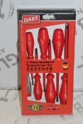 Lot to Contain 5 Boxed Brand New 7 Piece Insulated Screwdriver Sets RRP £175 (Appraisals Are