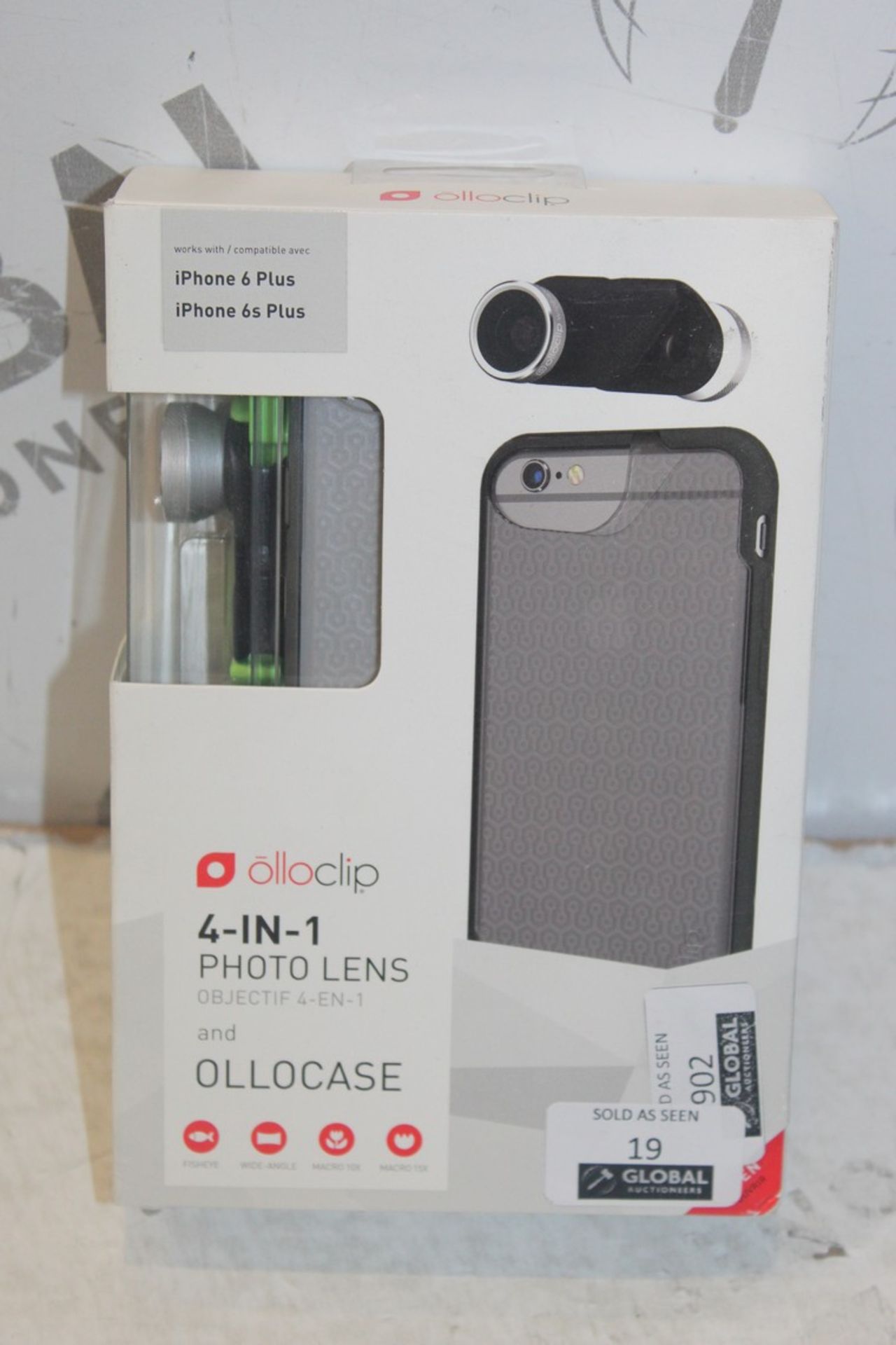 Lot To Contain 2 Boxed Ovo Clip Iphone 6 Plus And 6S Plus 4 In 1 Photo Lense Cases Combined RRP £8