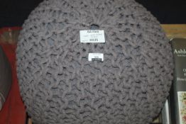 SR Circular Shaped Fabric Pouffe RRP £60 (16135) (Appraisals Are Available Upon Request) (Pictures