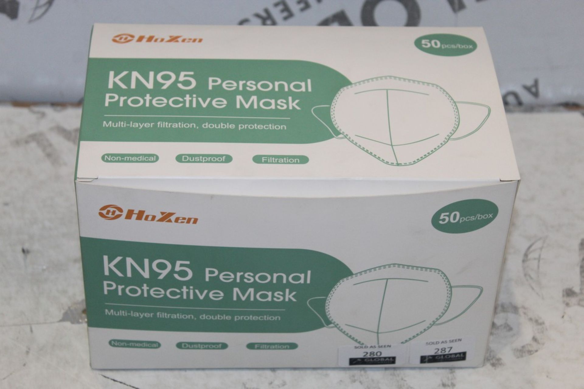 Box Of The Hoxon KN95 Masks (Appraisals Are Available Upon Request) (Pictures Are For Illustration