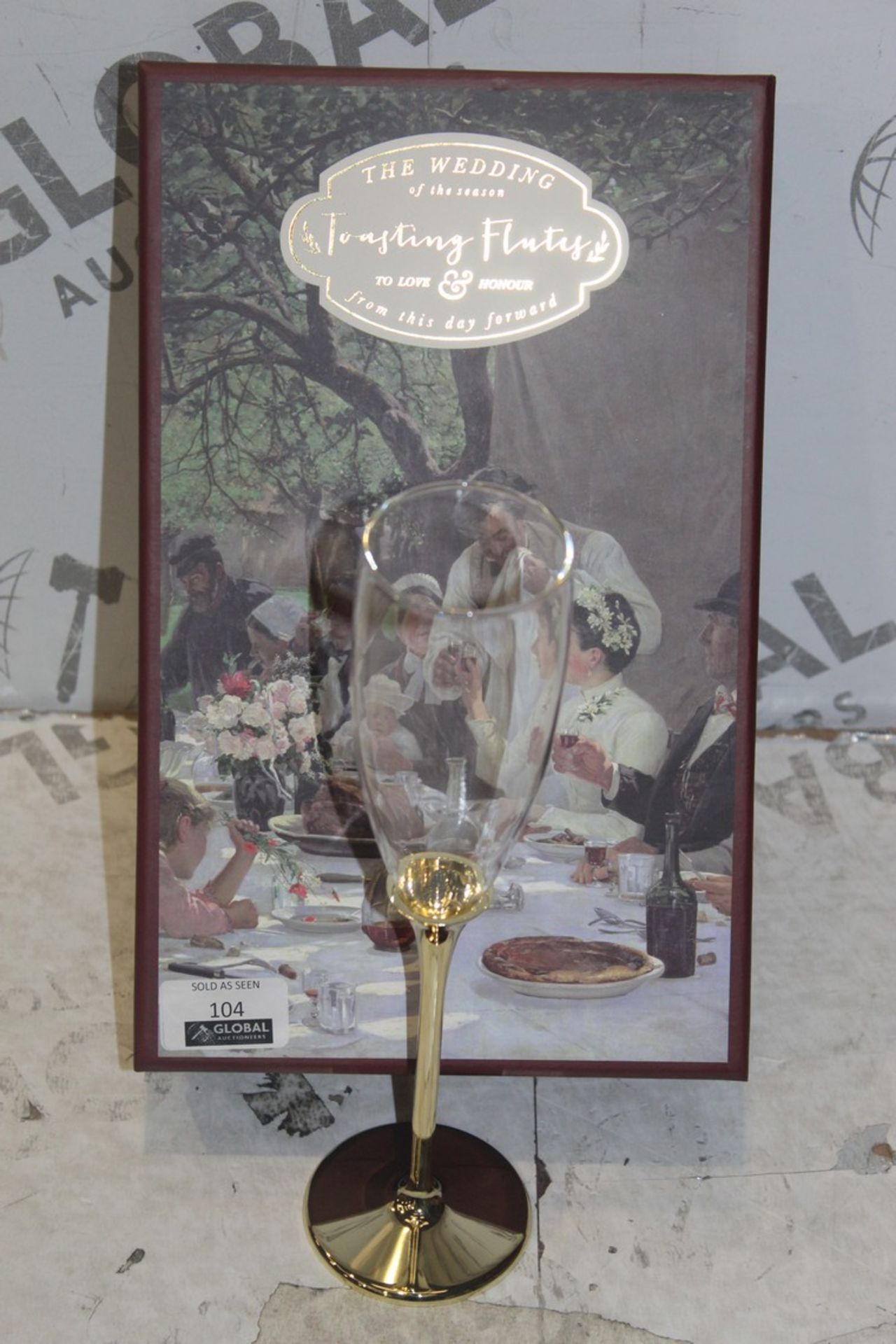 Boxed The Wedding of the Season Toasting Flutes Champagne Glasses Combined RRP £50 (Appraisals Are