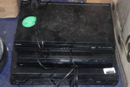 Lot to Contain 3 Assorted Pioneer DVD Player, Panasonic DVD Dash S500 DVD Player and Polaroid DVD