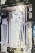 Bagged Pair of Hamilton McBride Hotel Collection Luxury Unlined 90x72" Mauve Curtains RRP £65 (
