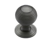 Lot to Contain 14 Brand New Matt Bronze 32mm Reeded Door Knobs Combined RRP £140 (Appraisals Are