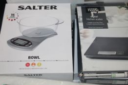 Lot To Contain 5 Assorted Boxed Pairs Of Salter Digital And Mechanical Weighing Scales Combined