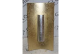 Boxed Silver and Gold Curved Wall Light RRP £220 (1633) (Untested Customer Returns)(Appraisals Are