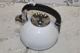 White Kitchen Kraft Stainless Steel Kettle RRP £50 (Untested Customer Returns)(Pictures Are For