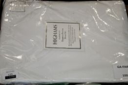 Bagged Hiams Diamond Pintuck Duvet Cover Set RRP £60 (19030) (Appraisals Are Available Upon Request)