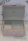 Boxed Dusty Pink Crushed Velvet Beautifie Jewellery Box RRP £40 (18243)