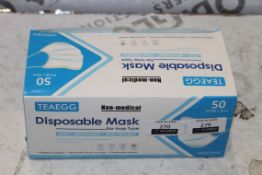 Box Of The T Egg Disposable Masks (Appraisals Are Available Upon Request) (Pictures Are For